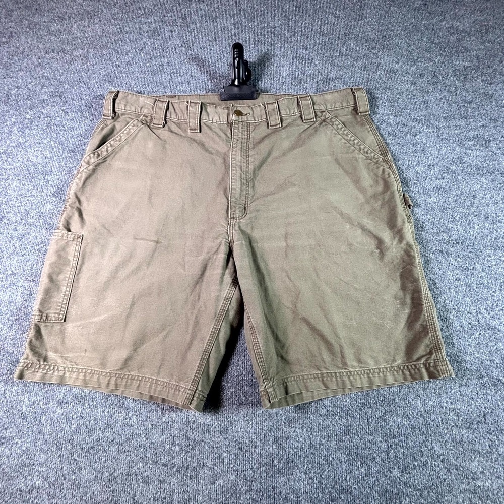 Carhartt Carpenter Shorts Men's 44 Brown Ripstop Workwear Utility Technician